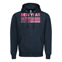 Navy 2024 new year Zipper Hoodie - MaliasSmallBusiness