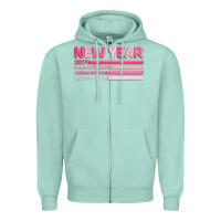 Seafoam 2024 new year Zipper Hoodie - MaliasSmallBusiness