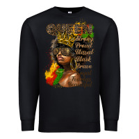 Black afro queen juneteenth Premium Sweatshirt - HRA Design Shop