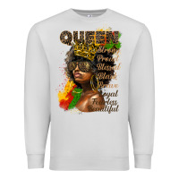 Dove Grey afro queen juneteenth Premium Sweatshirt - HRA Design Shop