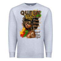 Heather Grey afro queen juneteenth Premium Sweatshirt - HRA Design Shop