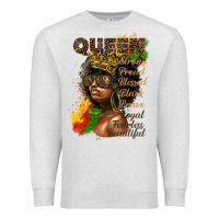 Oatmeal Heather afro queen juneteenth Premium Sweatshirt - HRA Design Shop