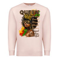 Pale Pink afro queen juneteenth Premium Sweatshirt - HRA Design Shop