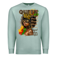 Seafoam afro queen juneteenth Premium Sweatshirt - HRA Design Shop