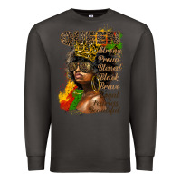 Smoke afro queen juneteenth Premium Sweatshirt - HRA Design Shop