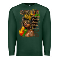 Sports Green afro queen juneteenth Premium Sweatshirt - HRA Design Shop