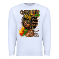 White afro queen juneteenth Premium Sweatshirt - HRA Design Shop