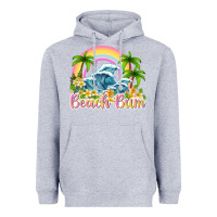 Heather Grey beach bum Heavyweight Hoodie - texasbilliewilder