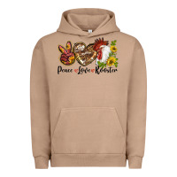 Pigment Burro Peace Love Rooster With Sunflowers Urban Hoodie - LillyAllenDesigns