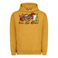Pigment Peanut Butter Peace Love Rooster With Sunflowers Urban Hoodie - LillyAllenDesigns