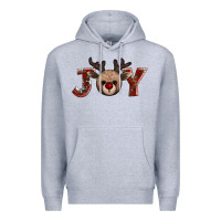 Heather Grey joy reindeer Premium Hoodie - AdoDesignShop