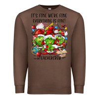 Chestnut it's fine we're fine everythıng is fine! Premium Sweatshirt - FaDigitalArtStudio