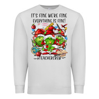 Dove Grey it's fine we're fine everythıng is fine! Premium Sweatshirt - FaDigitalArtStudio
