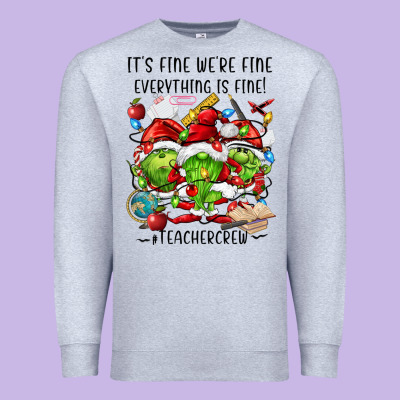It's Fine We're Fine Everythıng Is Fine! Premium Sweatshirt Designed By Fadigitalartstudio