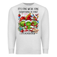 Oatmeal Heather it's fine we're fine everythıng is fine! Premium Sweatshirt - FaDigitalArtStudio