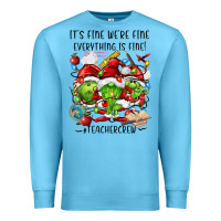 Ocean Blue it's fine we're fine everythıng is fine! Premium Sweatshirt - FaDigitalArtStudio