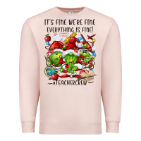 Pale Pink it's fine we're fine everythıng is fine! Premium Sweatshirt - FaDigitalArtStudio