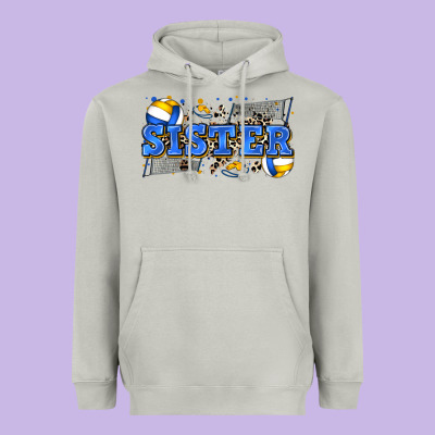 Sister Volleyball Heavyweight Hoodie Designed By Zillion Design Studio