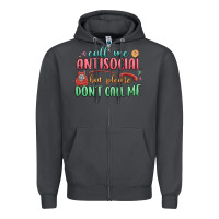 Smoke call me antisocial but please dont call me Zipper Hoodie - MaliasSmallBusiness