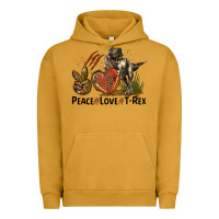Pigment Peanut Butter Western Peace Love T-Rex Urban Hoodie - LillyAllenDesigns