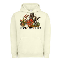 Pigment Pistachio Western Peace Love T-Rex Urban Hoodie - LillyAllenDesigns
