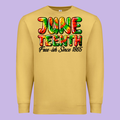 Juneteenth Free Ish Since 1865 Premium Sweatshirt Designed By Hra Design Shop