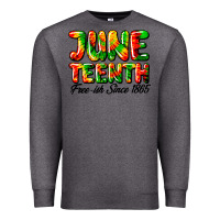 Charcoal Heather juneteenth free ish since 1865 Premium Sweatshirt - HRA Design Shop