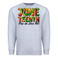 Heather Grey juneteenth free ish since 1865 Premium Sweatshirt - HRA Design Shop