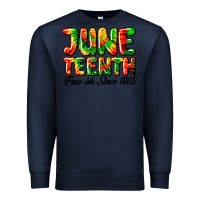 Navy juneteenth free ish since 1865 Premium Sweatshirt - HRA Design Shop