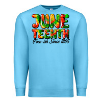Ocean Blue juneteenth free ish since 1865 Premium Sweatshirt - HRA Design Shop