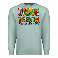 Seafoam juneteenth free ish since 1865 Premium Sweatshirt - HRA Design Shop