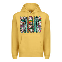 Antique Gold baseball serape cowhide turquoise leopard glitter  brushstrokes Premium Hoodie - Artiststas
