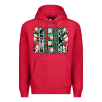 Cardinal baseball serape cowhide turquoise leopard glitter  brushstrokes Premium Hoodie - Artiststas