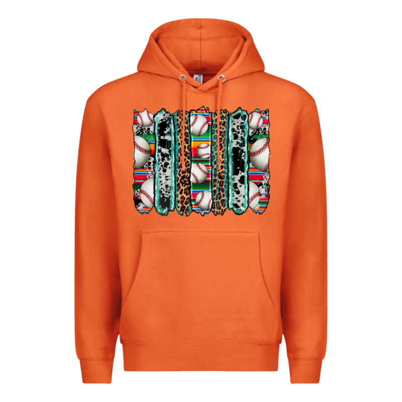 Baseball Serape Cowhide Turquoise Leopard Glitter  Brushstrokes Premium Hoodie by Artiststas | Teevron
