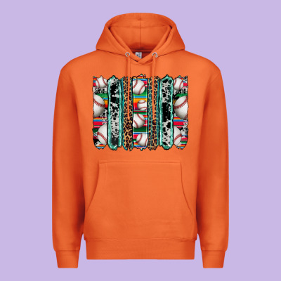 Baseball Serape Cowhide Turquoise Leopard Glitter  Brushstrokes Premium Hoodie Designed By Artiststas