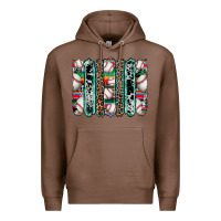 Chestnut baseball serape cowhide turquoise leopard glitter  brushstrokes Premium Hoodie - Artiststas