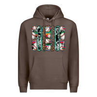 Coffee baseball serape cowhide turquoise leopard glitter  brushstrokes Premium Hoodie - Artiststas