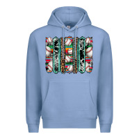Colony Blue baseball serape cowhide turquoise leopard glitter  brushstrokes Premium Hoodie - Artiststas