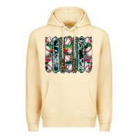 Pina Colada baseball serape cowhide turquoise leopard glitter  brushstrokes Premium Hoodie - Artiststas