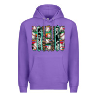 Purple baseball serape cowhide turquoise leopard glitter  brushstrokes Premium Hoodie - Artiststas