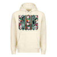 Sandshell baseball serape cowhide turquoise leopard glitter  brushstrokes Premium Hoodie - Artiststas
