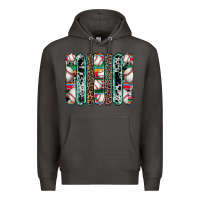 Smoke baseball serape cowhide turquoise leopard glitter  brushstrokes Premium Hoodie - Artiststas