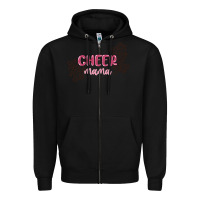 Black cheer mama Zipper Hoodie - MaliasSmallBusiness
