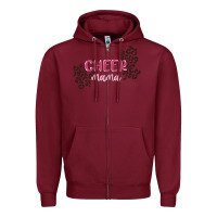 Burgundy cheer mama Zipper Hoodie - MaliasSmallBusiness