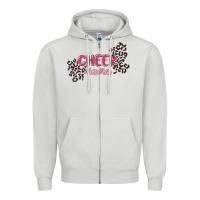 Dove Grey cheer mama Zipper Hoodie - MaliasSmallBusiness