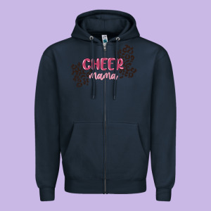 Cheer Mama Zipper Hoodie Designed By Maliassmallbusiness