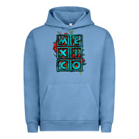 Pigment Pebble Blue mexico with roses Urban Hoodie - Jasminsmagicworld