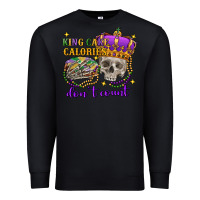 Black king cake calories don't count skull Premium Sweatshirt - FaDigitalArtStudio