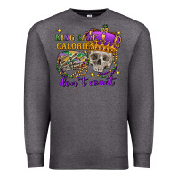 Charcoal Heather king cake calories don't count skull Premium Sweatshirt - FaDigitalArtStudio
