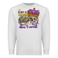 Oatmeal Heather king cake calories don't count skull Premium Sweatshirt - FaDigitalArtStudio